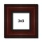 Square Distressed Brown Picture Frame - UV Acrylic, Foam Board Backing, Hanging Hardware